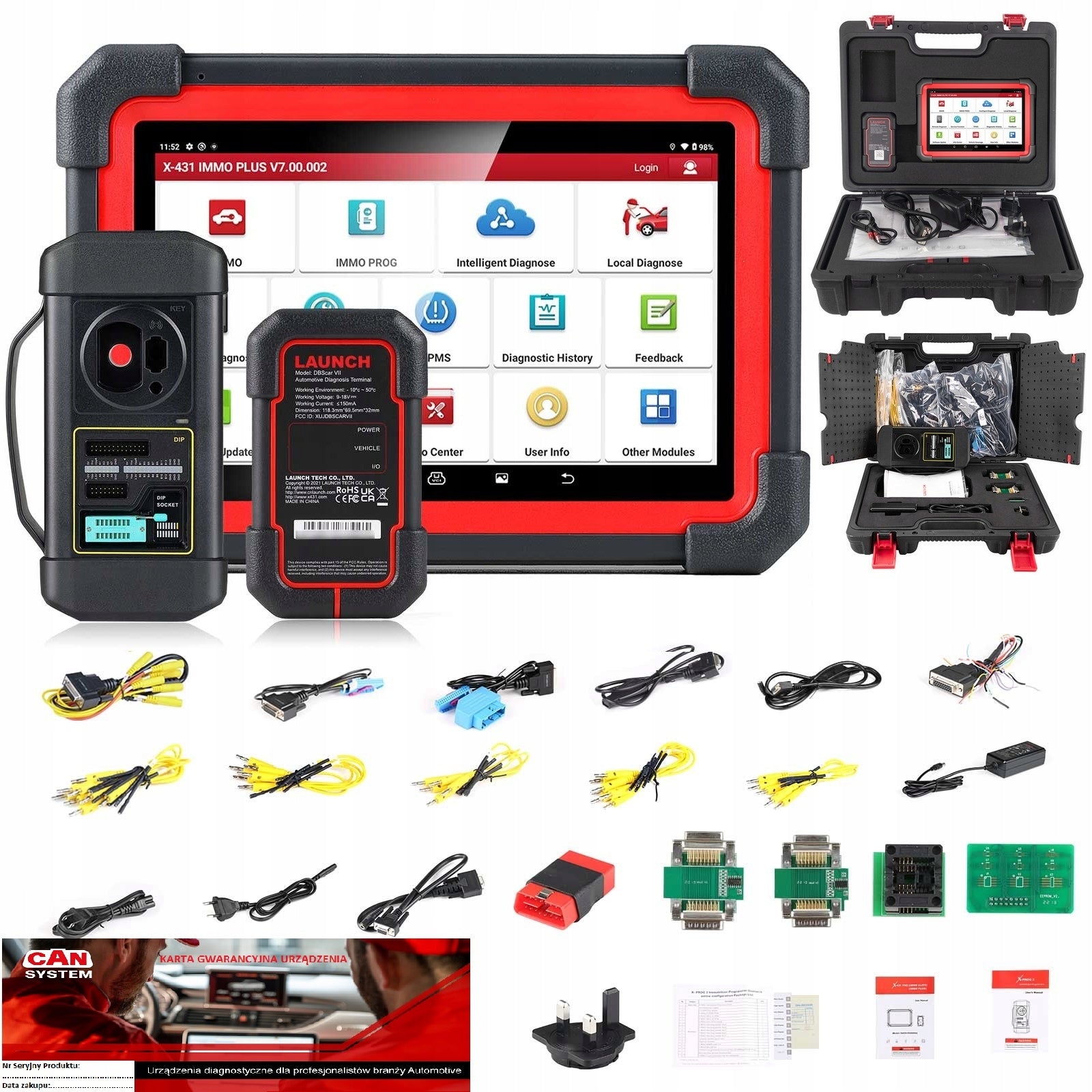 LAUNCH X431 IMMO PLUS + PROGRAMMER XPROG 2025 Immo Keys