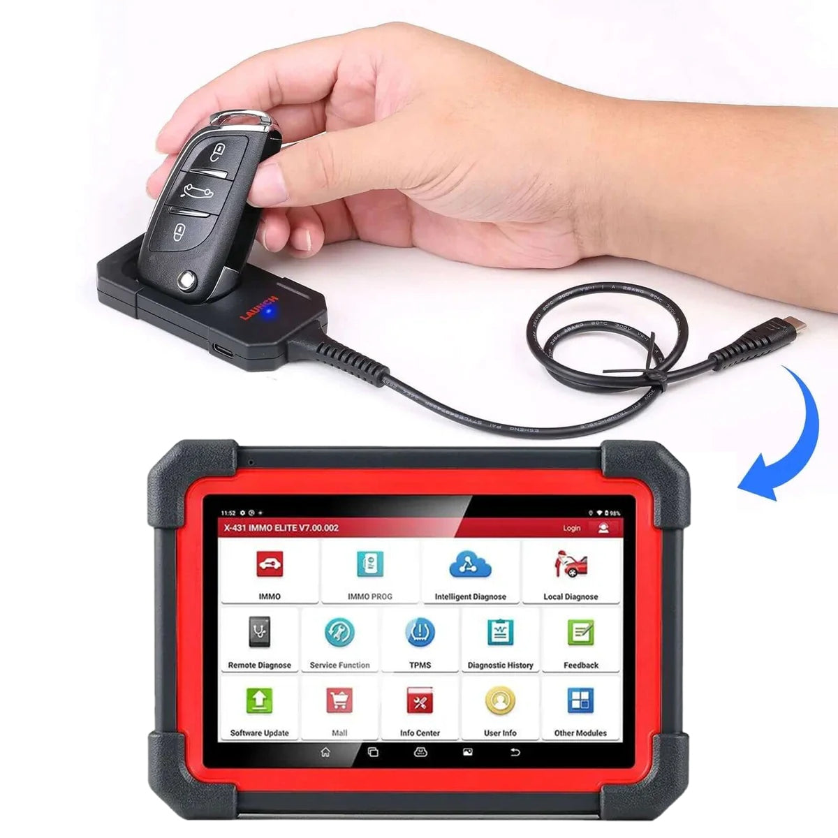 LAUNCH X431 KEY PROGRAMMER Extension X-431 WITH NO KEYS Manufacturer code 0000112344504
