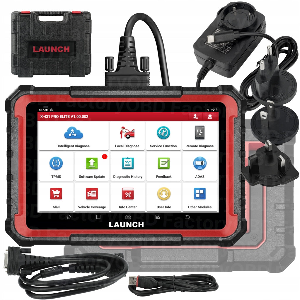 LAUNCH X431 Pro Elite KIT screen 8 inches + cable set + DoIP 2026 Polish Brand Launch