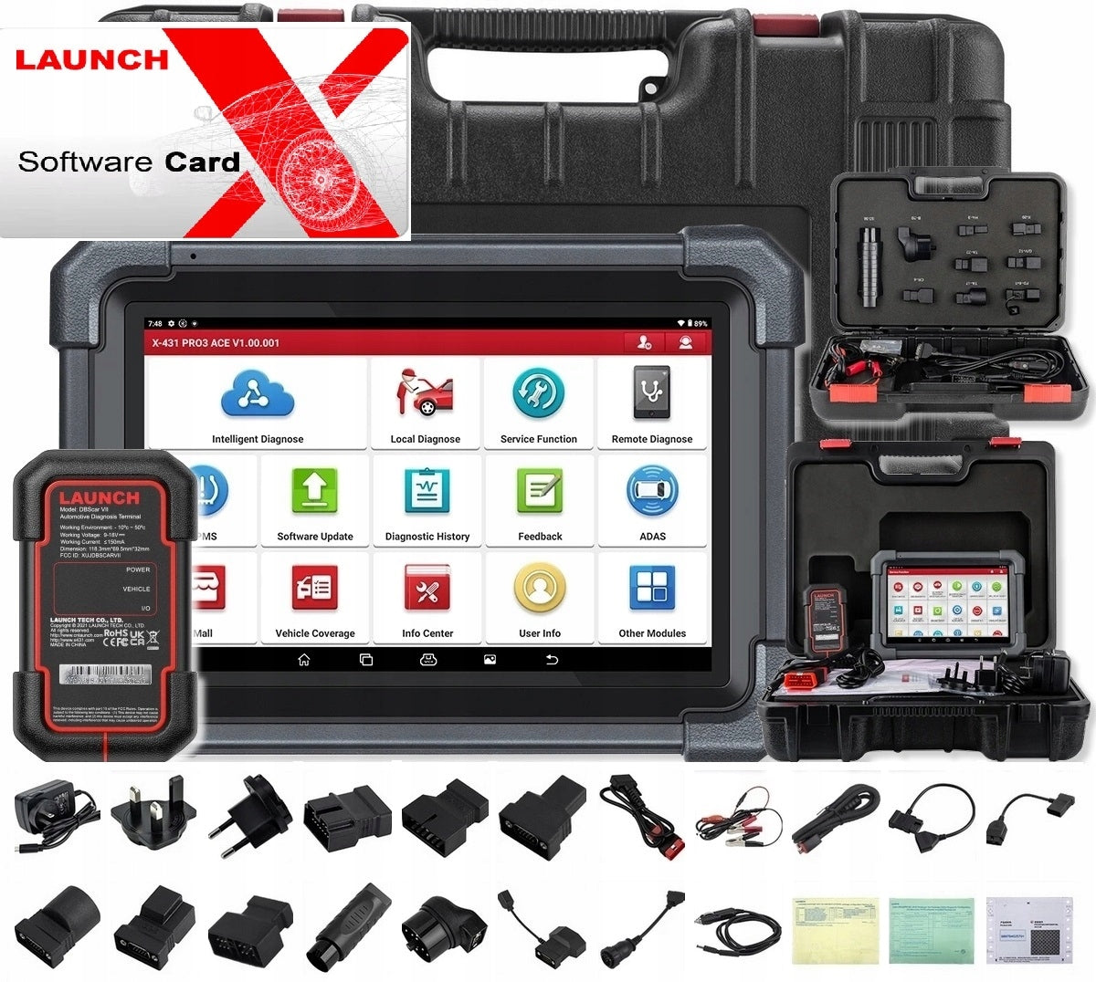 LAUNCH X431 Pro3 ACE 10 inch CanFD DoiP + CABLES 2026 NEW MODEL 2025 j.PL