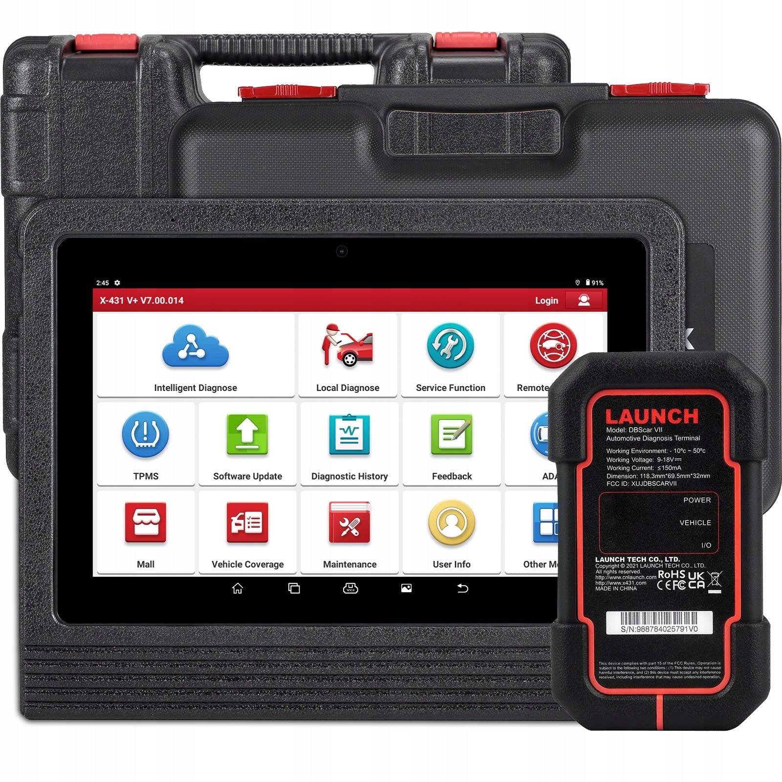 LAUNCH X431 Pro3 V+ V5.0 10 inches CanFD DoiP + CABLES MODEL 2026 POLAND EAN (GTIN) 6976074581179