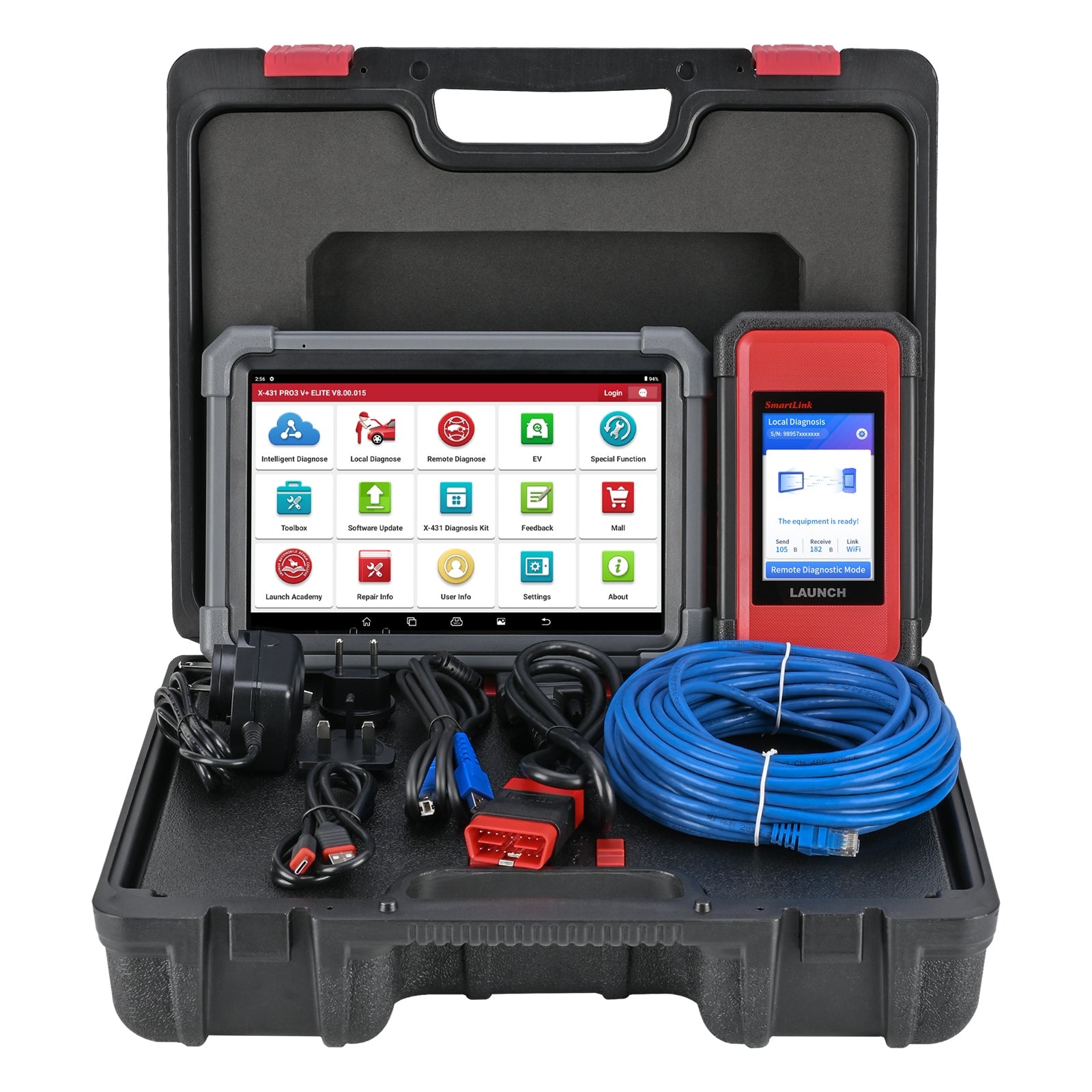 LAUNCH X431 Pro3S ELITE SMARTLINK C 10 inch PASS THRU CanFD DoiP + CABLES Manufacturer code Launch X431 PRO3S+ Elite