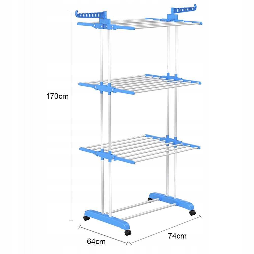 LAUNDRY AND CLOTHES DRYER STANDING FOLDING XXL LARGE Unfolded width 126.5 cm