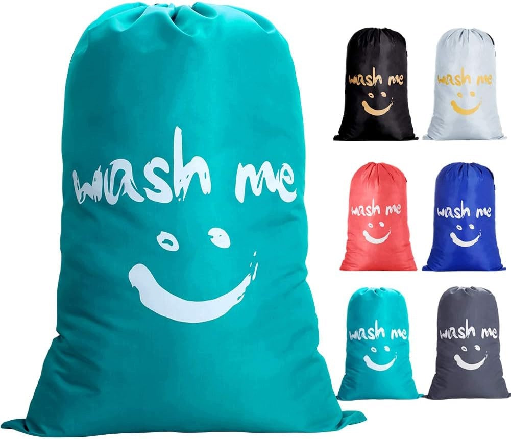 LAUNDRY BAG FOLDING 120L BLUE TRAVEL BAG CONTAINER