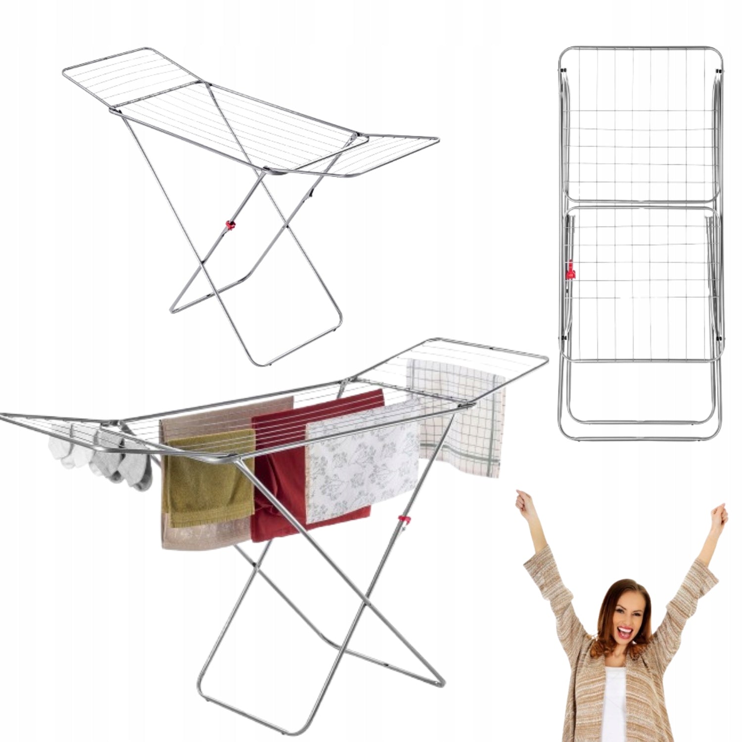 LAUNDRY DRYER 18m CLOTHES STANDING FOR CLOTHES LARGE BALCONY FOLDING Manufacturer code 5908118950901