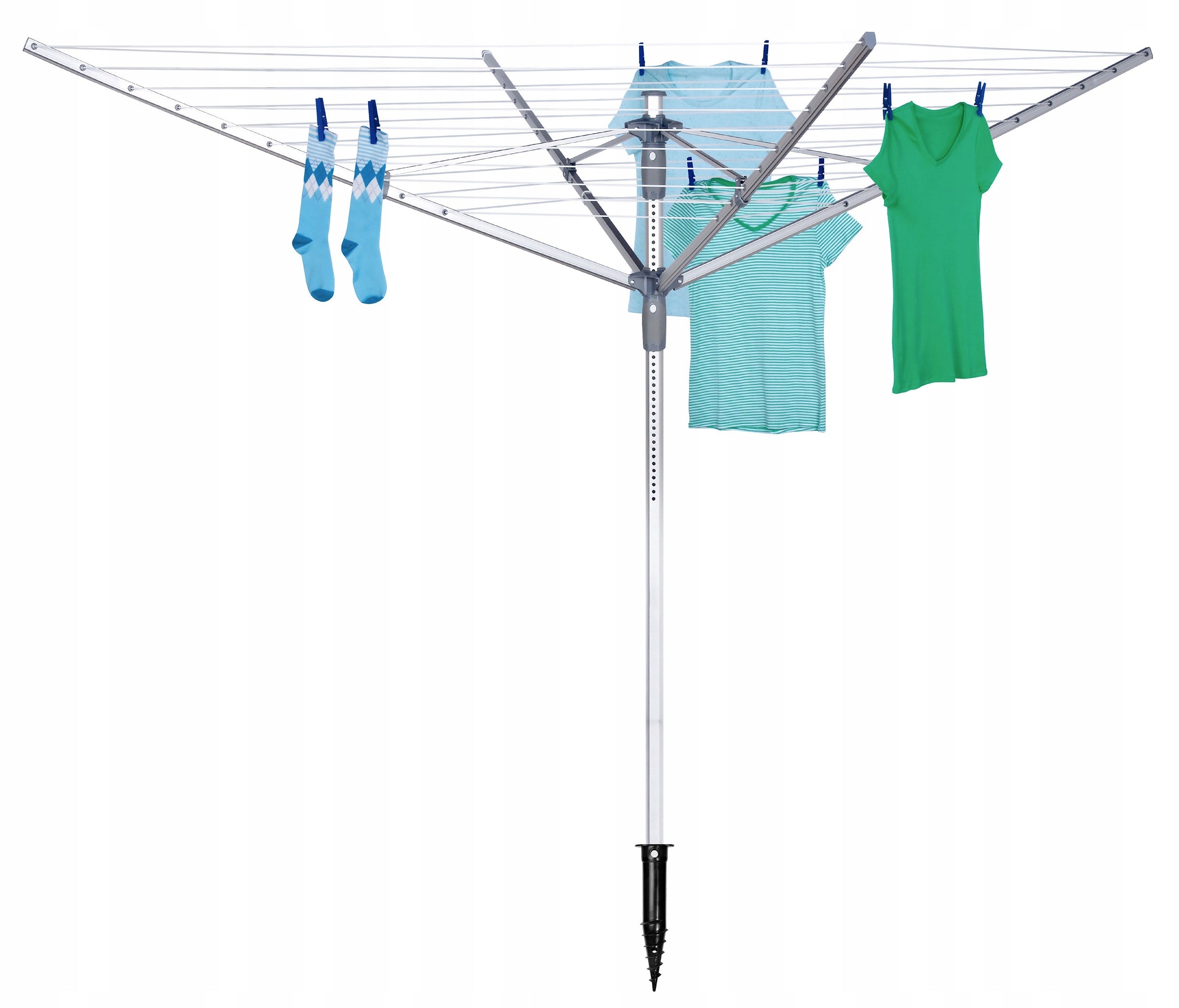 LAUNDRY DRYER GARDEN UNDERWEAR ROTARY 360 DRIVEN INTO CLOTHES Unfolded width 295 cm