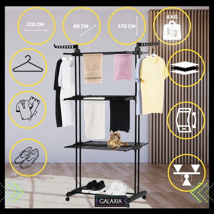 LAUNDRY DRYER XXL VERTICAL FREESTANDING BALCONY GARDEN FOR CLOTHES Brand GALAXIA