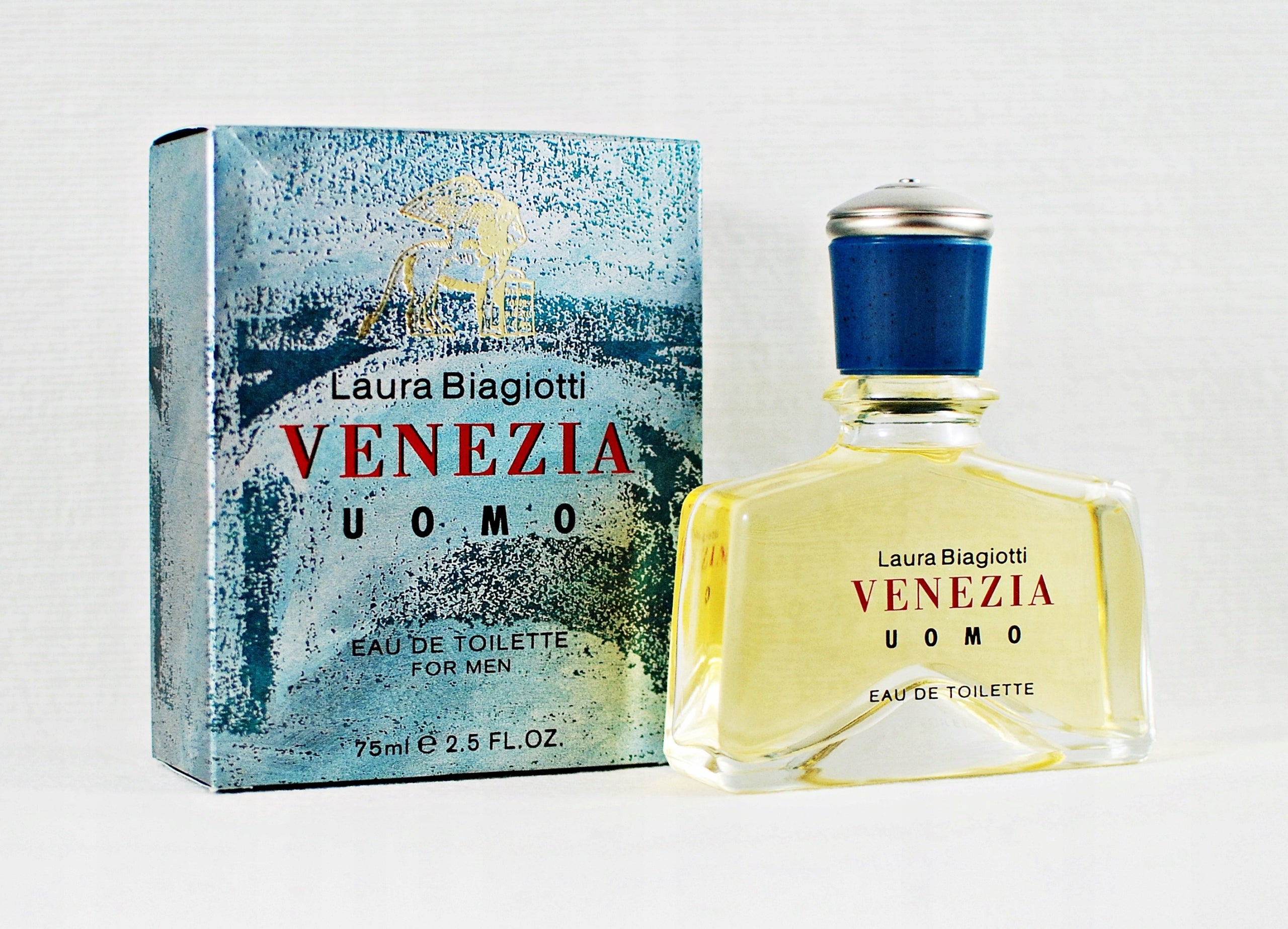 LAURA BIAGIOTTI VENEZIA UOMO 75 ML EAU DE TOILETTE SPLASH UNIQUE Packaging status original