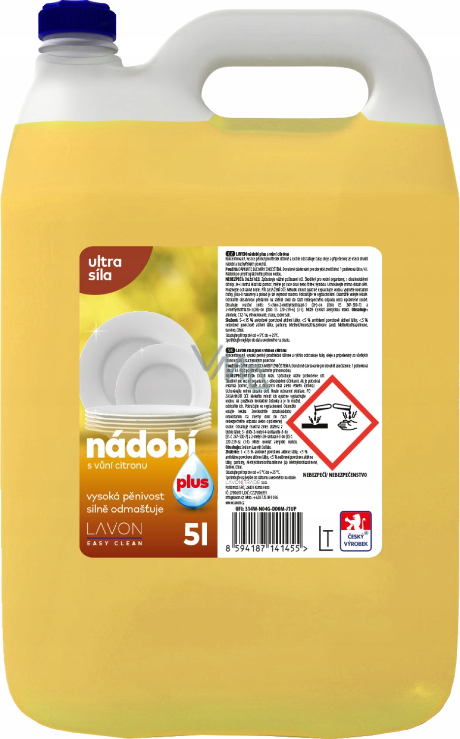 LAVON na nádobí Lemon Plus, 5 l Brand Lavon