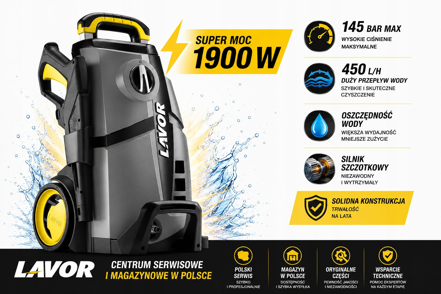 LAVOR LVR3 145 GRL PRESSURE WASHER 280 ewBar 1900W ALUMINUM PUMP Manufacturer code 83097935