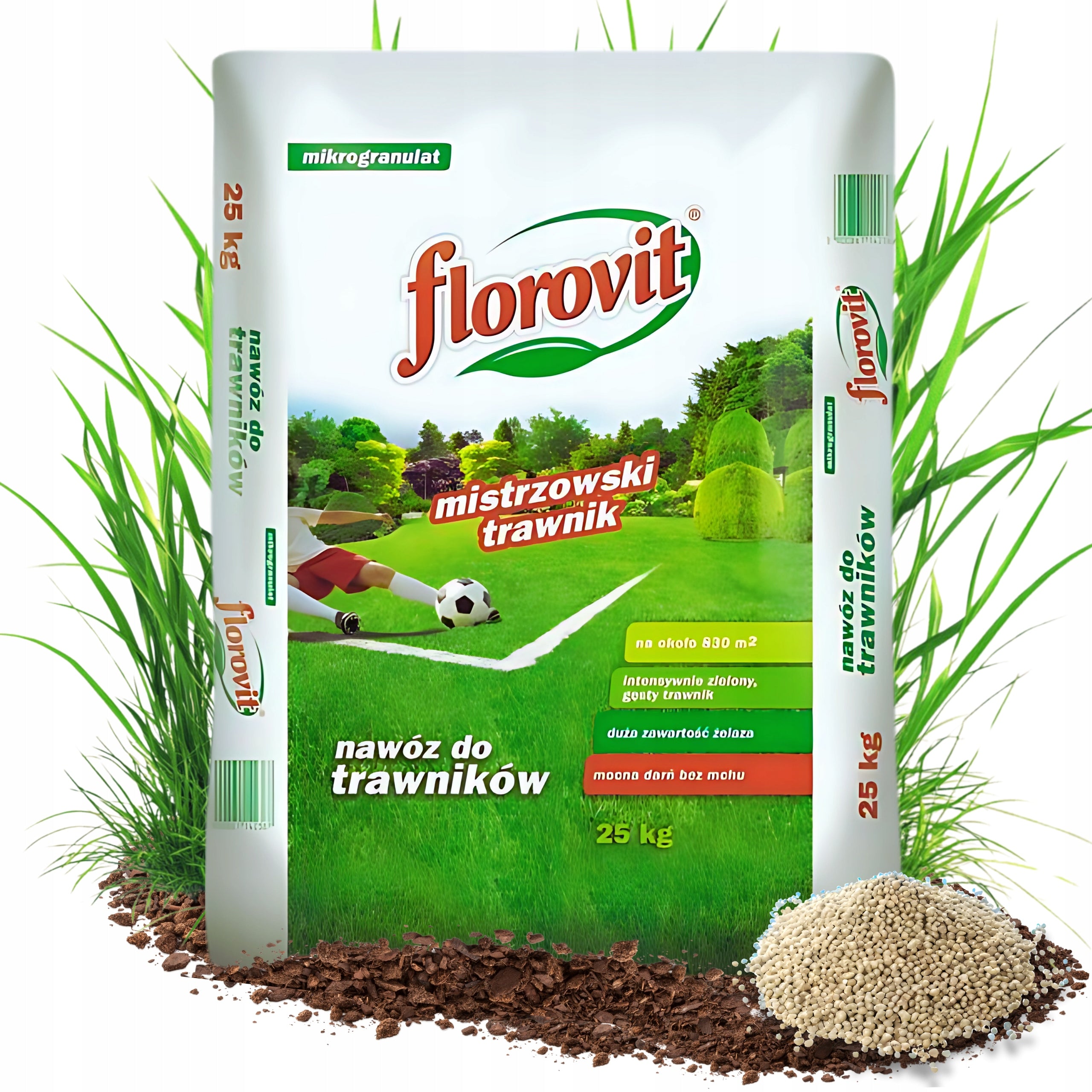 LAWN FERTILIZER WITH MOSS FLOROVIT MASTER LAWN SPORT 25KG