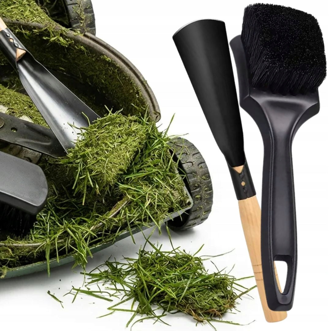 LAWN MOWER CLEANING KIT BRUSH GRASS SCRAPER DEPOSIT TOOLS