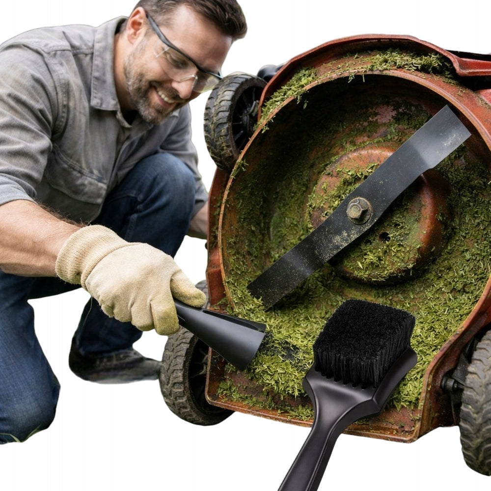 LAWN MOWER CLEANING KIT BRUSH GRASS SCRAPER TOOL Packaging status original