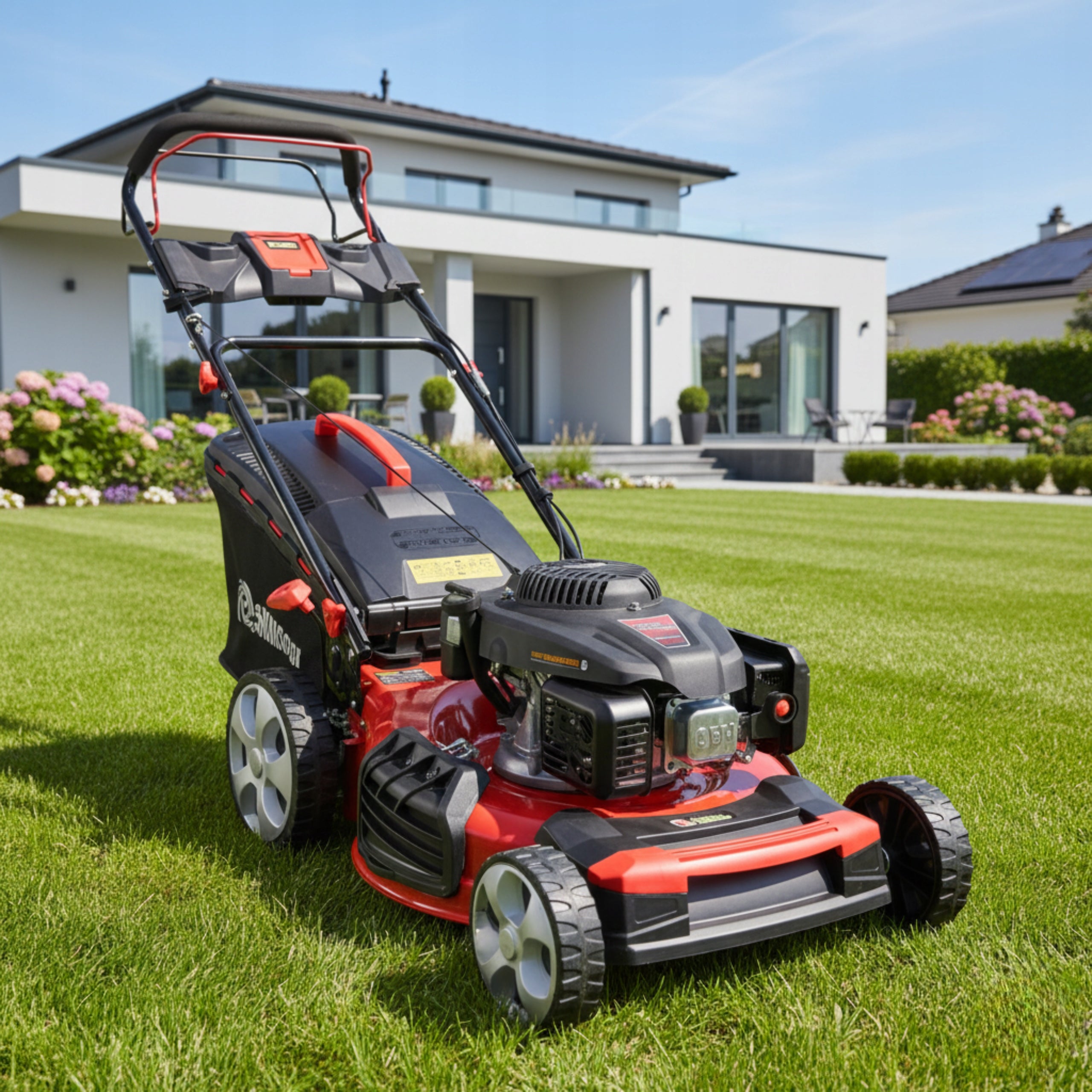 LAWN MOWER WITH DRIVE POWERFUL ENGINE LONCIN DRIVE OIL 5,4 KM Engine displacement 196 cm³