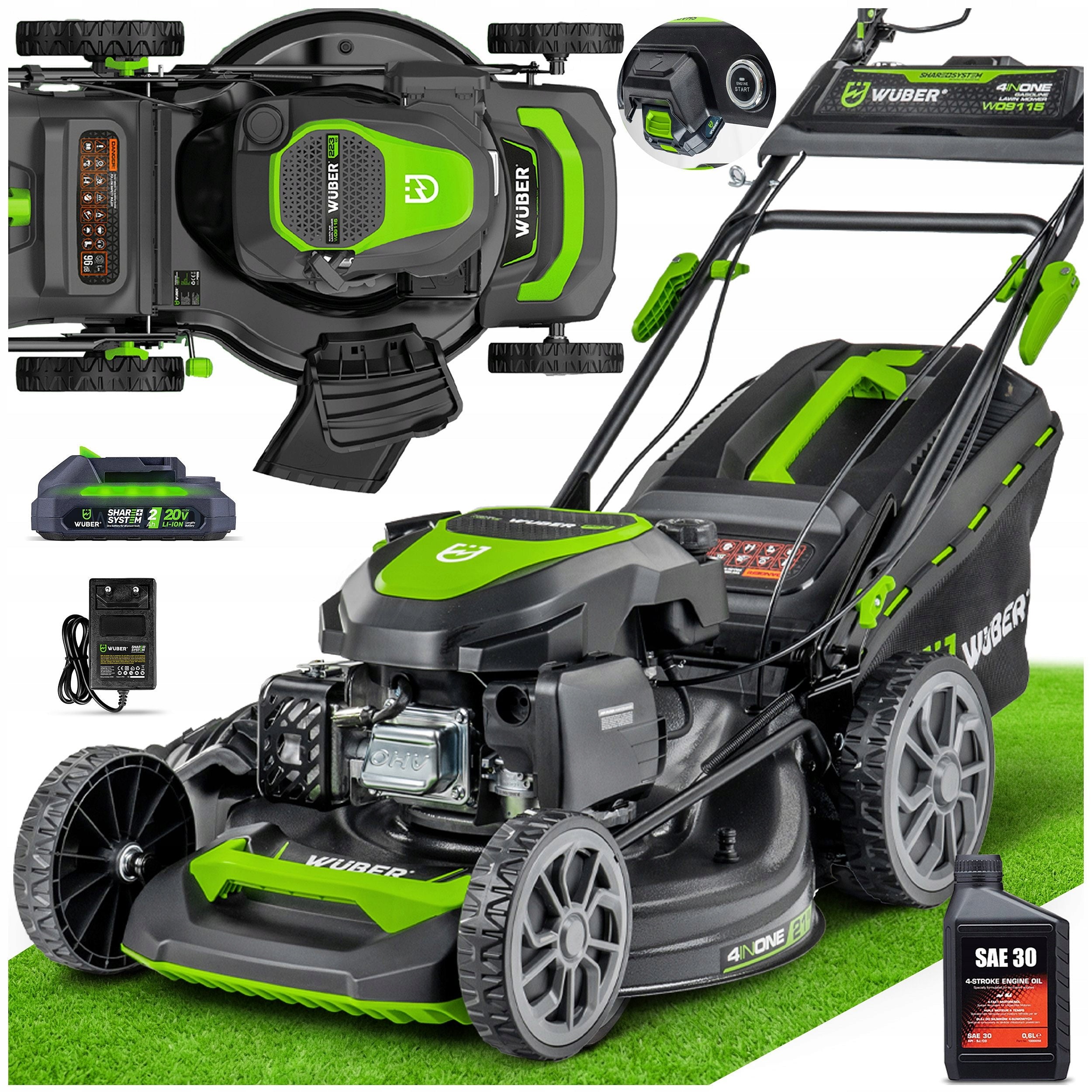 LAWN MOWER WITH DRIVE STRONG 6,25KM START ON BUTTON 53CM