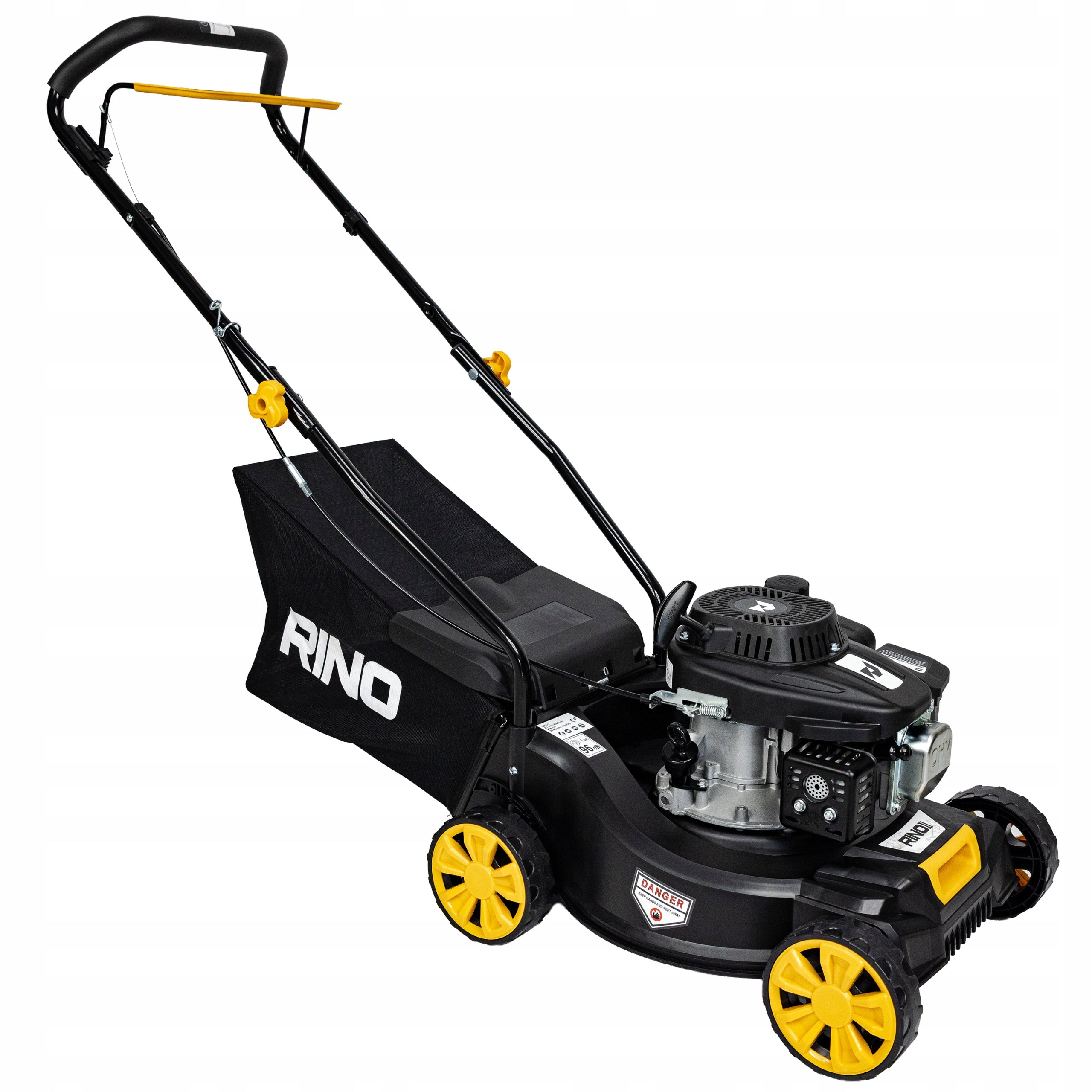 LAWN MOWER WITHOUT DRIVE 125CC 3 KM LARGE BASKET 45L 41CM RINO Model RINO MOW40P