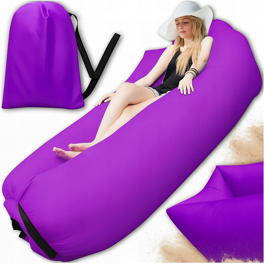 LAZY BAG AIR INFLATABLE SOFA BED FOR BEACHES ARMCHAIR MATTRESS LOUNGER XXL