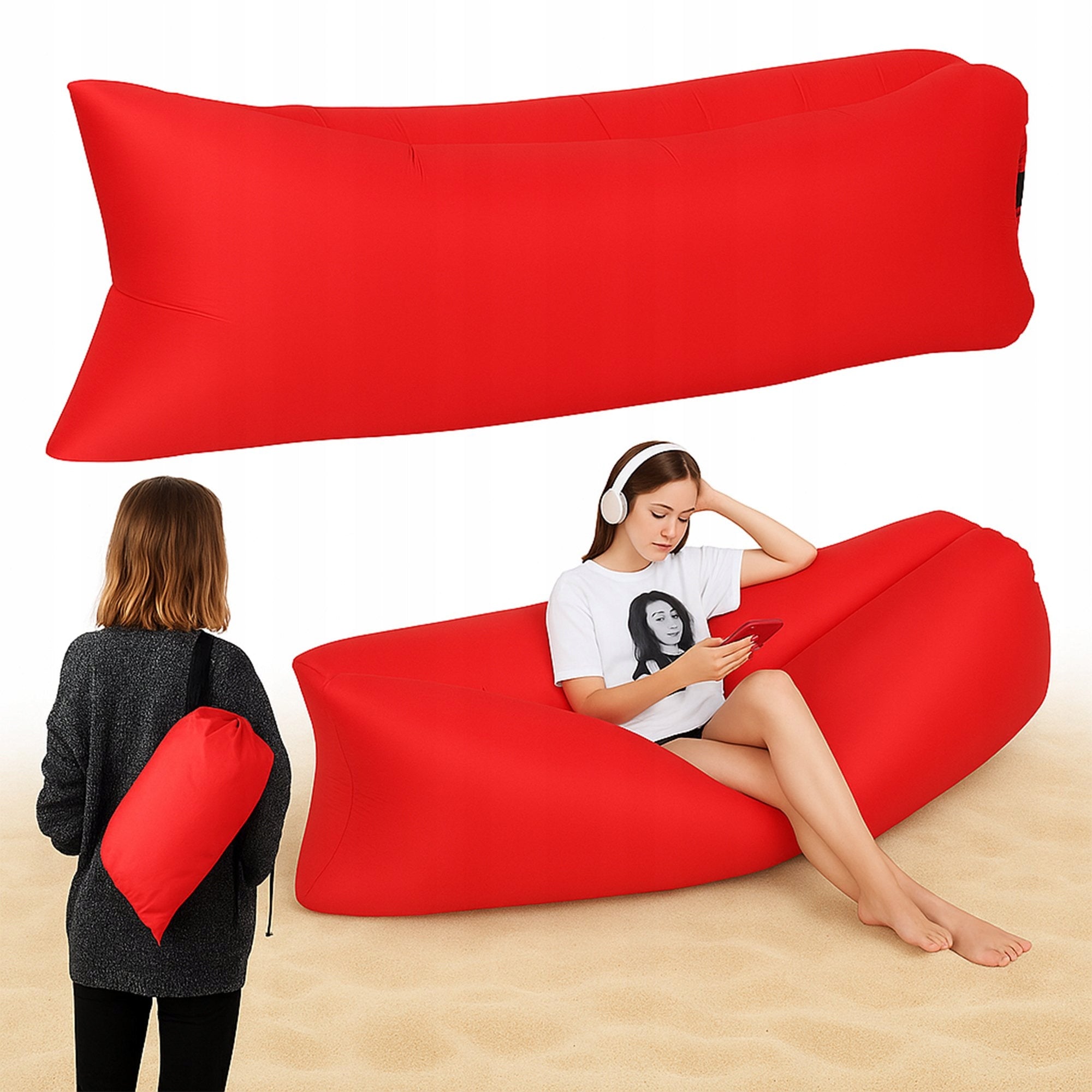 LAZY BAG SOFA INFLATABLE BEACH RECLINER MATTRESS LOUNGER STRONG