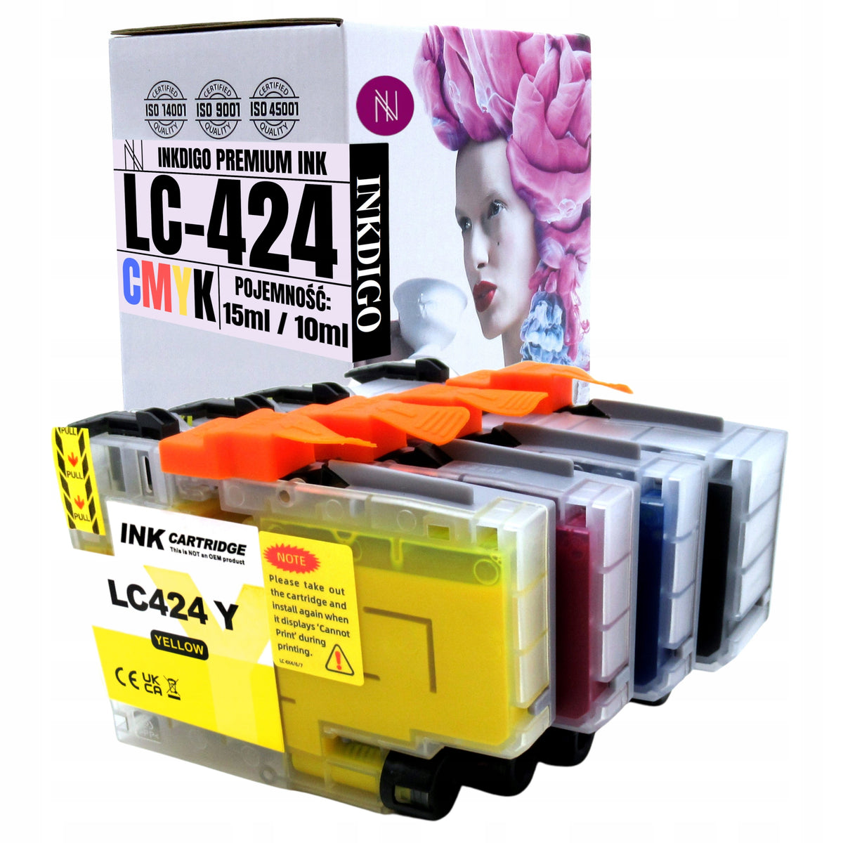 LC-424 4x REPLACEMENT INK FOR BROTHER DCP-J1200DW DCP-J1200W PRINTER