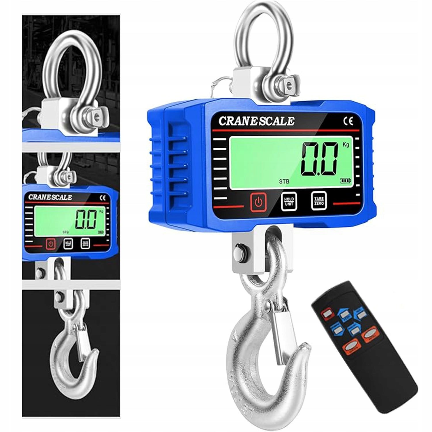 LCD CRANE HOOK SCALE 2000KG 2T STORAGE BIG BAG SUSPENDED HANGING
