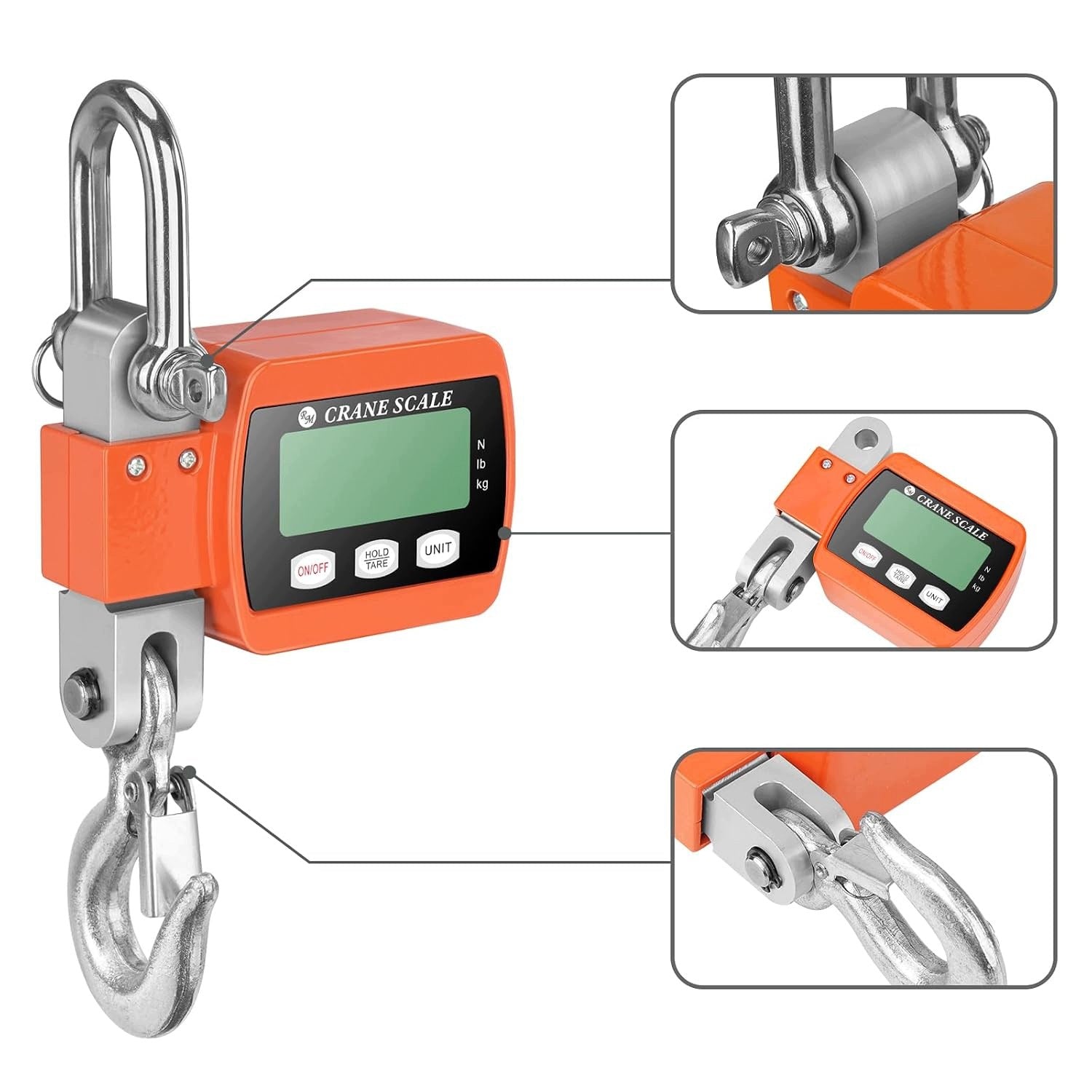 LCD CRANE HOOK SCALE 500KG WAREHOUSE BIG BAG SUSPENDED HANGING