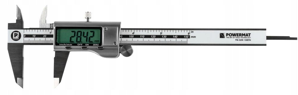 LCD DIGITAL CALIPER 150mm 0,01mm INTERNAL MEASUREMENT EXTERNAL 2 BATTERIES Brand Powermat