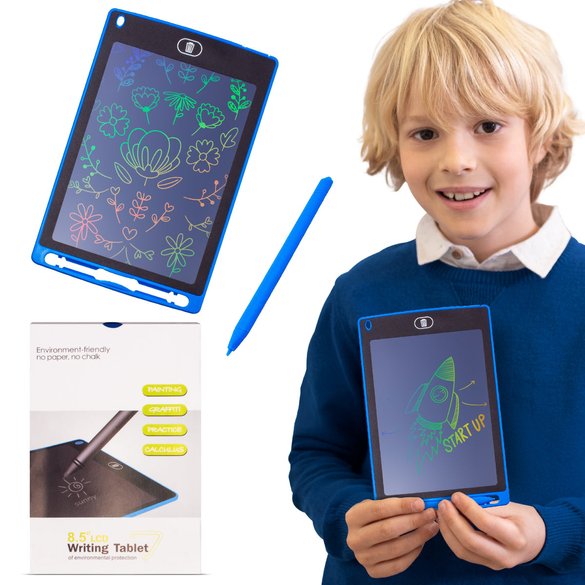 LCD Graphic Drawing Tablet for Kids Znikopis Notebook 8,5 Sun Baby