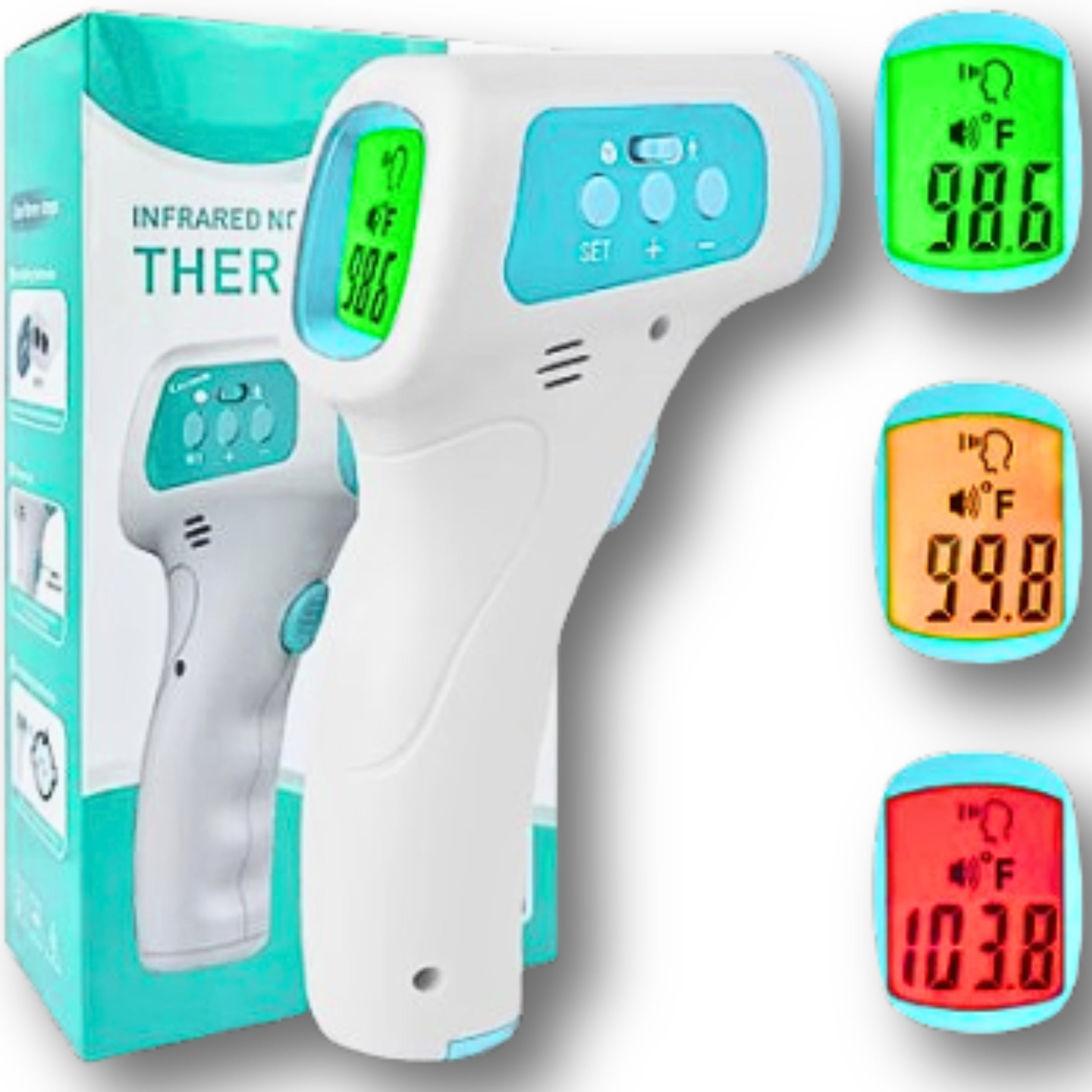 LCD Infrared Non-Contact Thermometer Electronic For Forehead and Ear