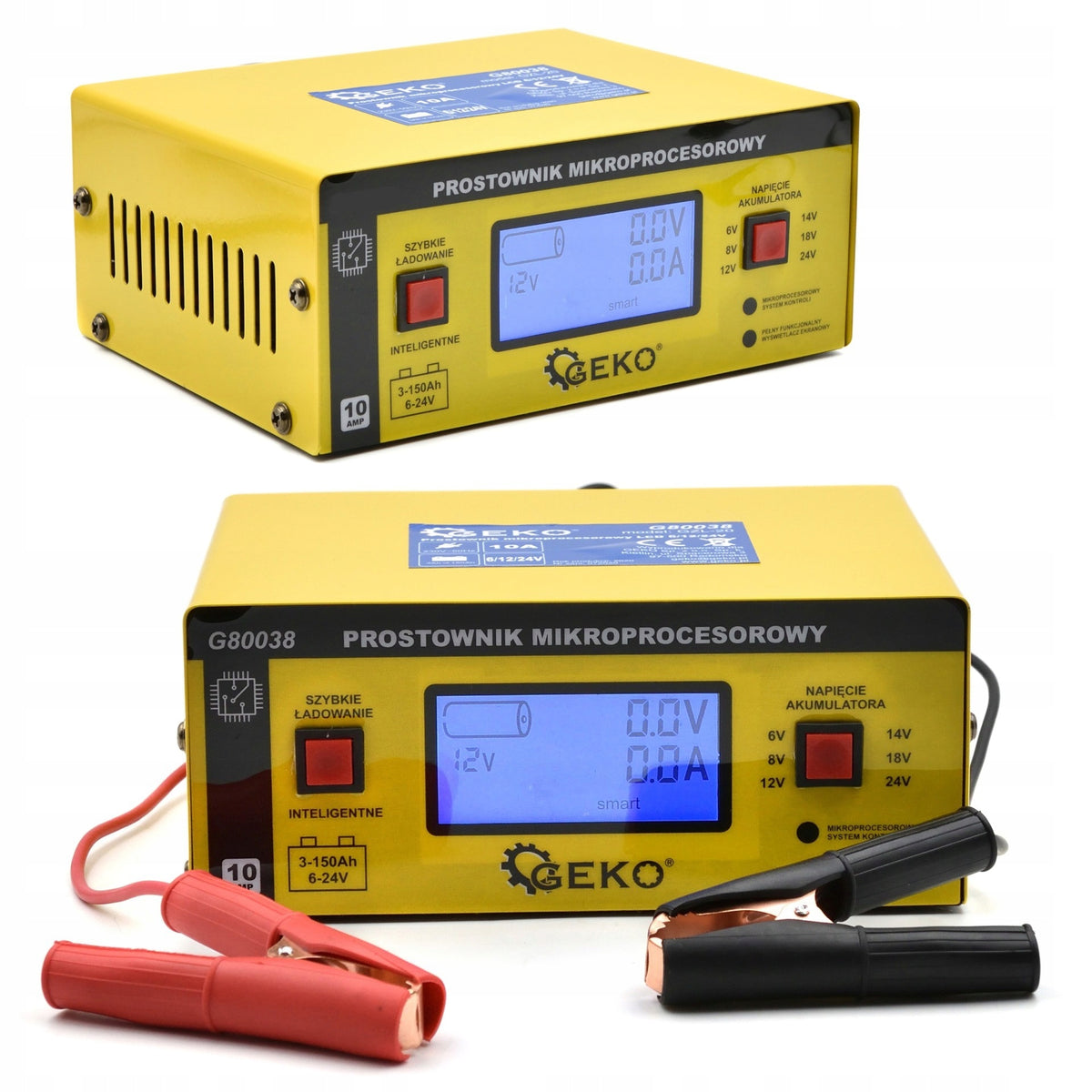 LCD Microprocessor Rectifier 6V 12V 24V 10A Batteries included no