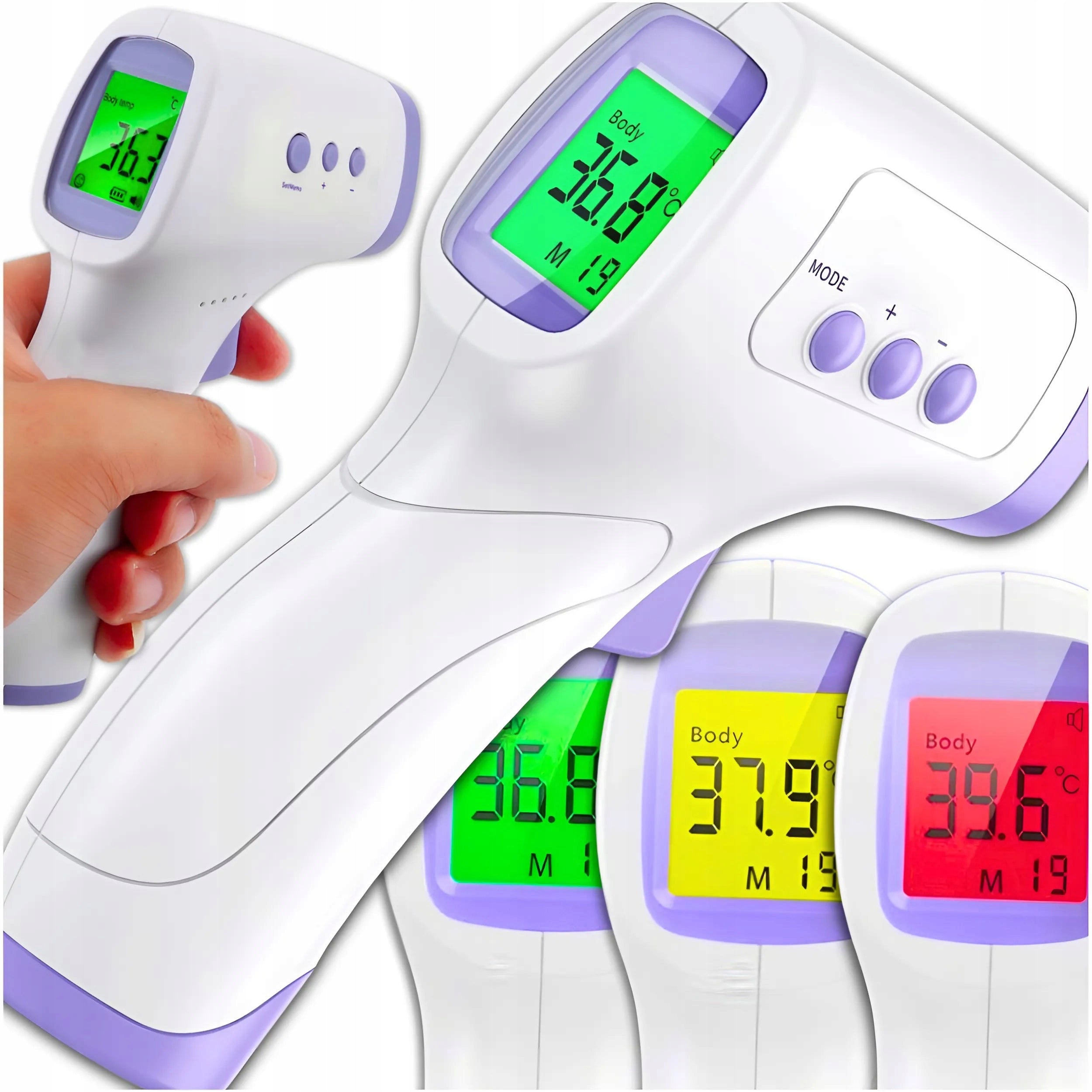 LCD Non-Contact Forehead Thermometer with Fever Alarm
