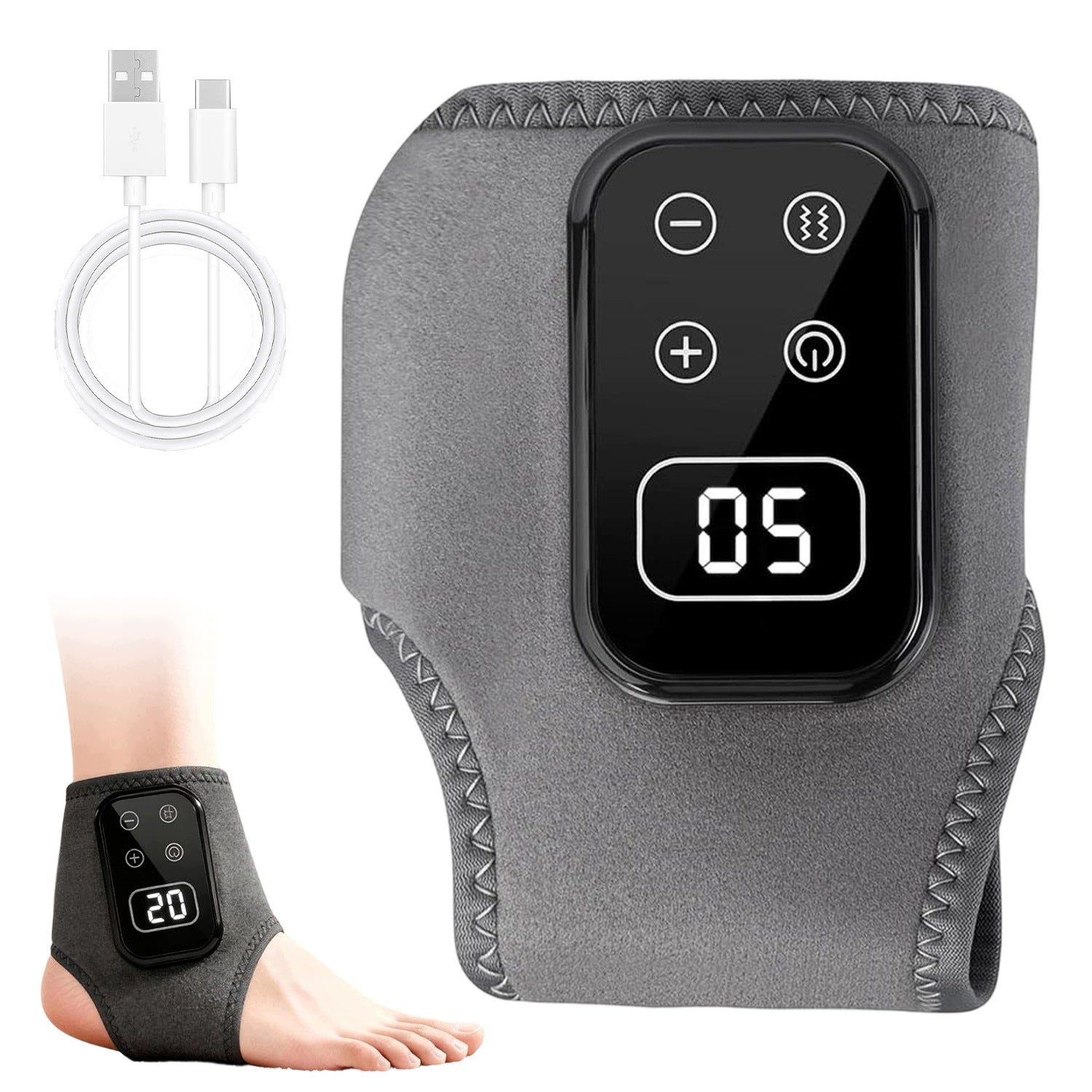 LCD VIBRATION MASSAGER FOR FEET AND ANKLES WITH HEATING PAIN REHABILITATION 5 modes Brand no brand