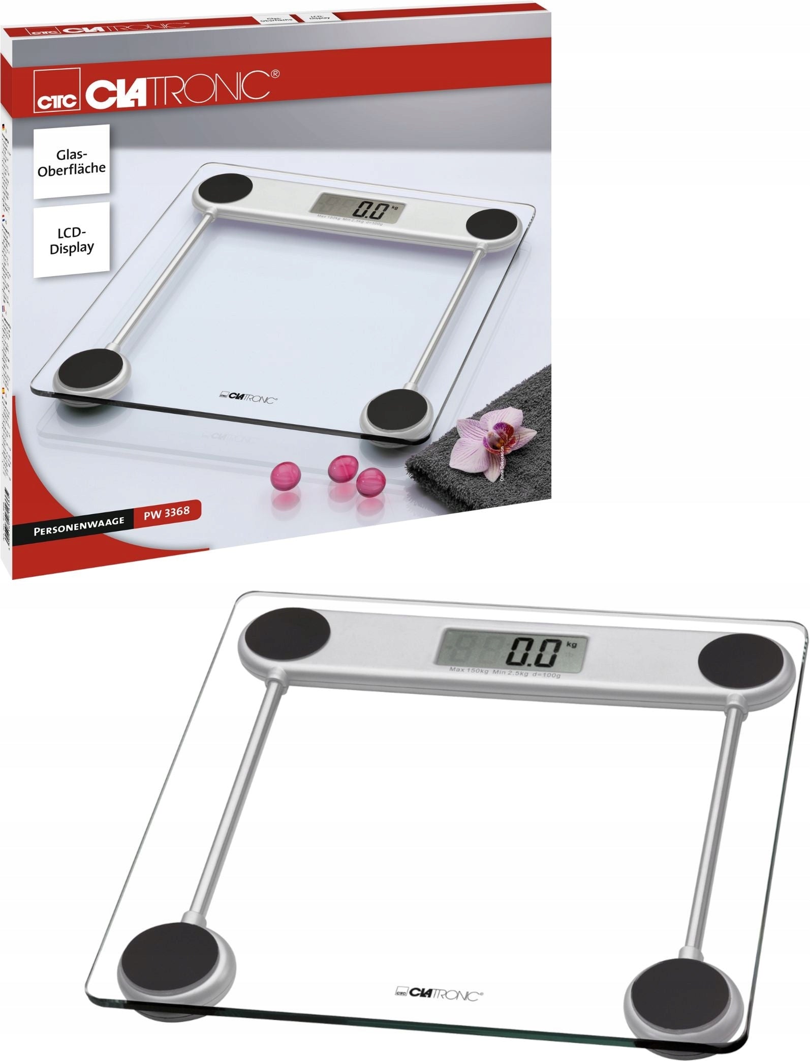 LCD bathroom scale Clatronic PW 3368