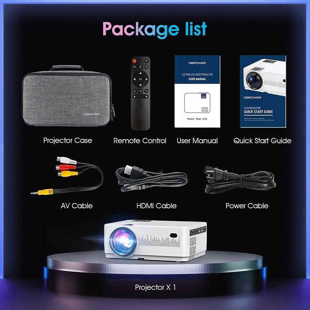 LCD projector DBPower L23 mini white EAN (GTIN) 0782912640948