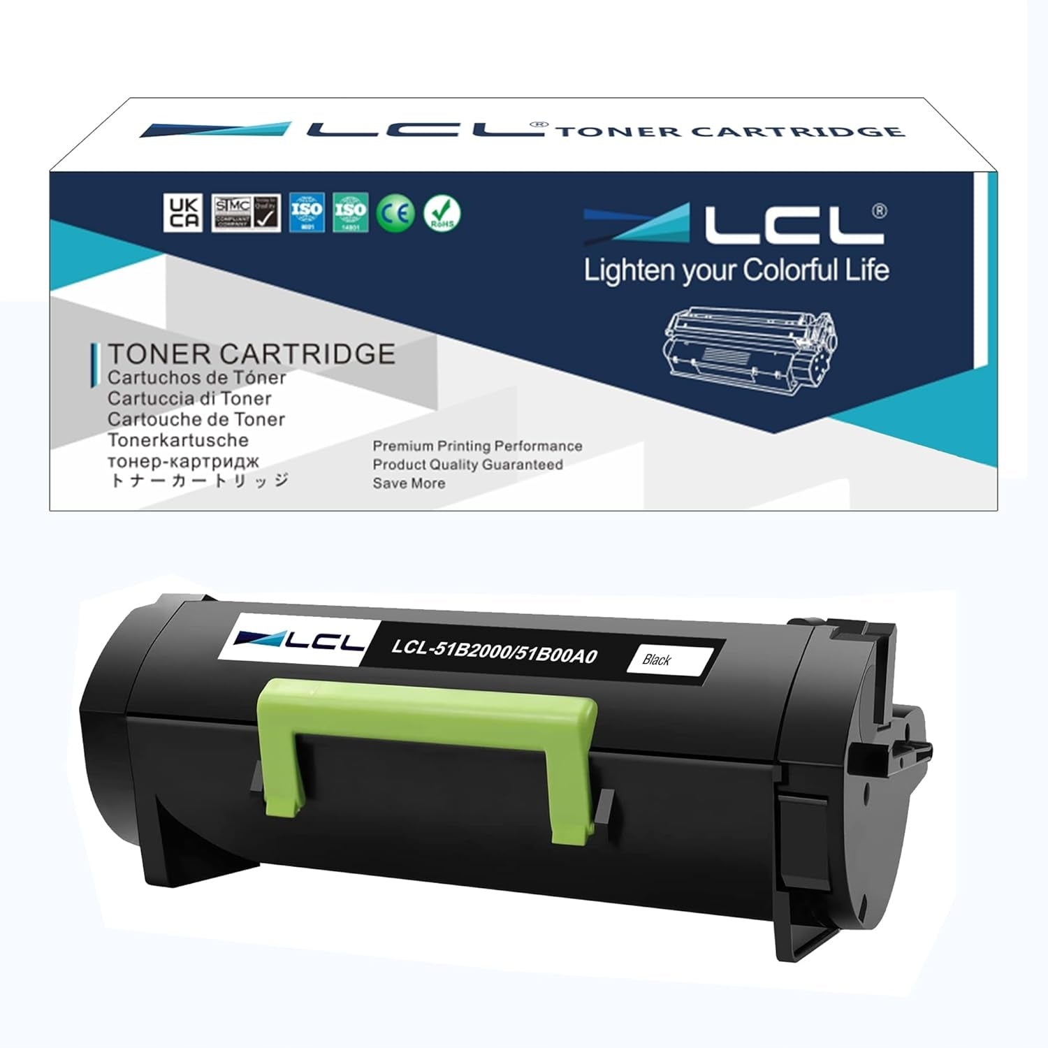 LCL Toner Cartridge Compatible 51B2000 51B00A0 2500 pages (1 black) Replacement