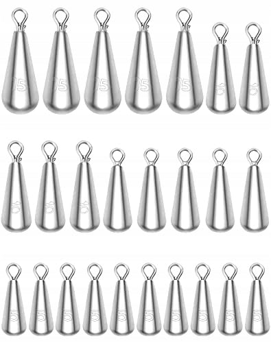 LEAD FISHING WEIGHTS SET OF 25 PIECES 4 SIZES FISHING Brand no brand