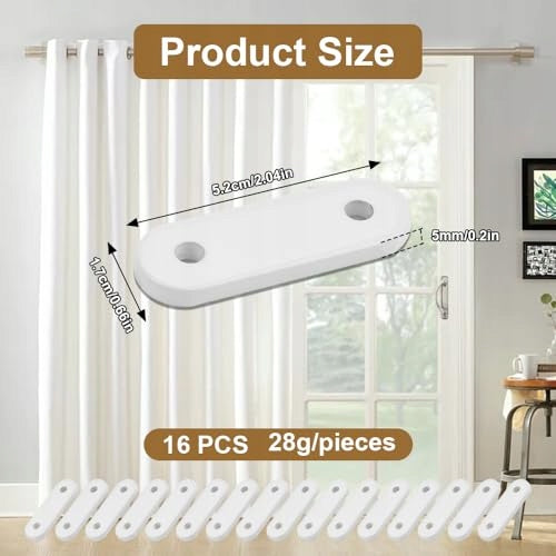 LEAD METAL CURTAIN WEIGHTS SET OF 16 PIECES Steel Fabric Manufacturer code Bez marki