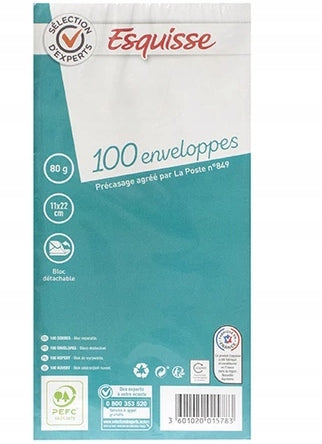 LEADING BRAND Esquisse Envelopes 11x22cm 100 pcs.