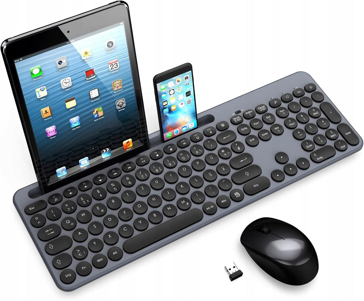 LEADSAIL QWERTZ DE WIRELESS KEYBOARD AND MOUSE SET + RECEIVER