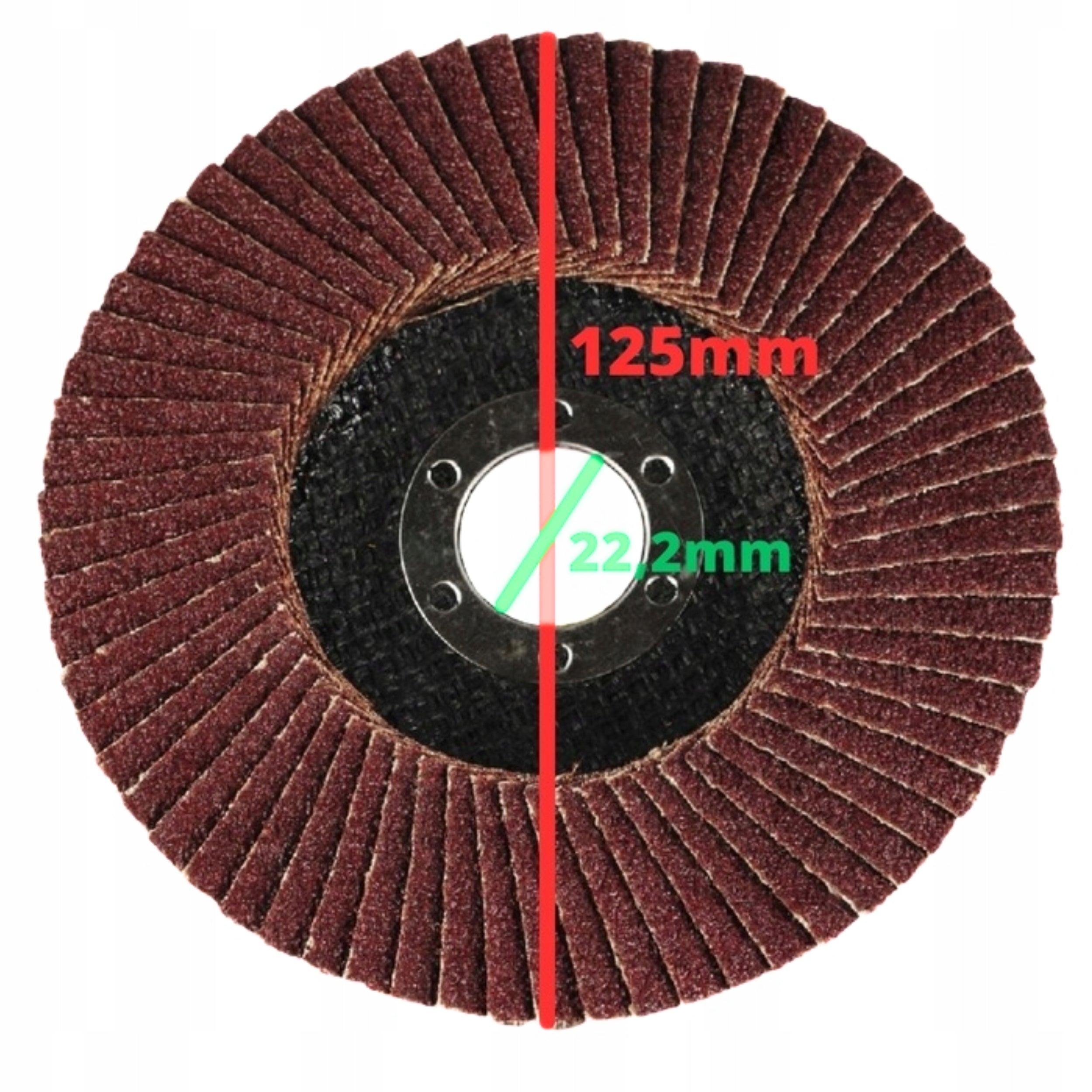 LEAF DISC 125mm RUST METAL GRINDING LAMELLA P40 10PCS Hole diameter 22,2mm