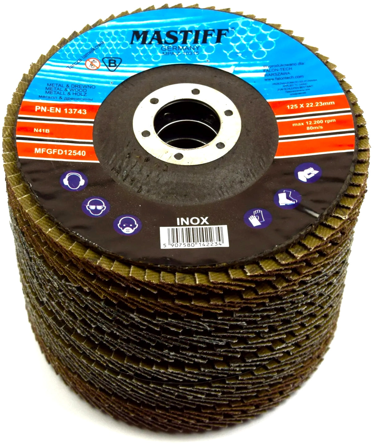 LEAF DISC FOR GRINDING WOOD METAL LAMELLA 125 GR 60 MF