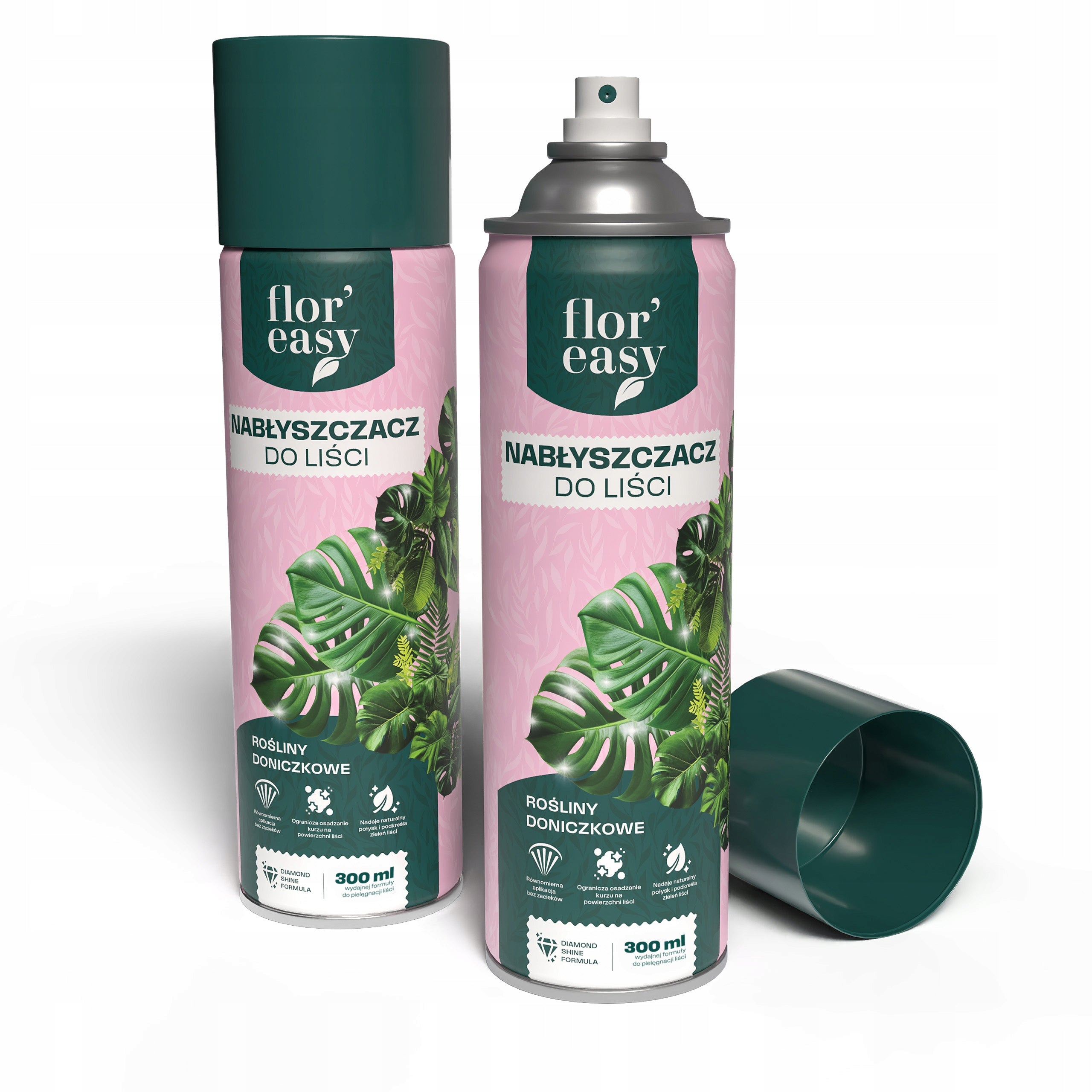 LEAF RINSE AID PREPARATION SPRAY FOR POTTED PLANTS FLOREASY 300ML Packaging status original