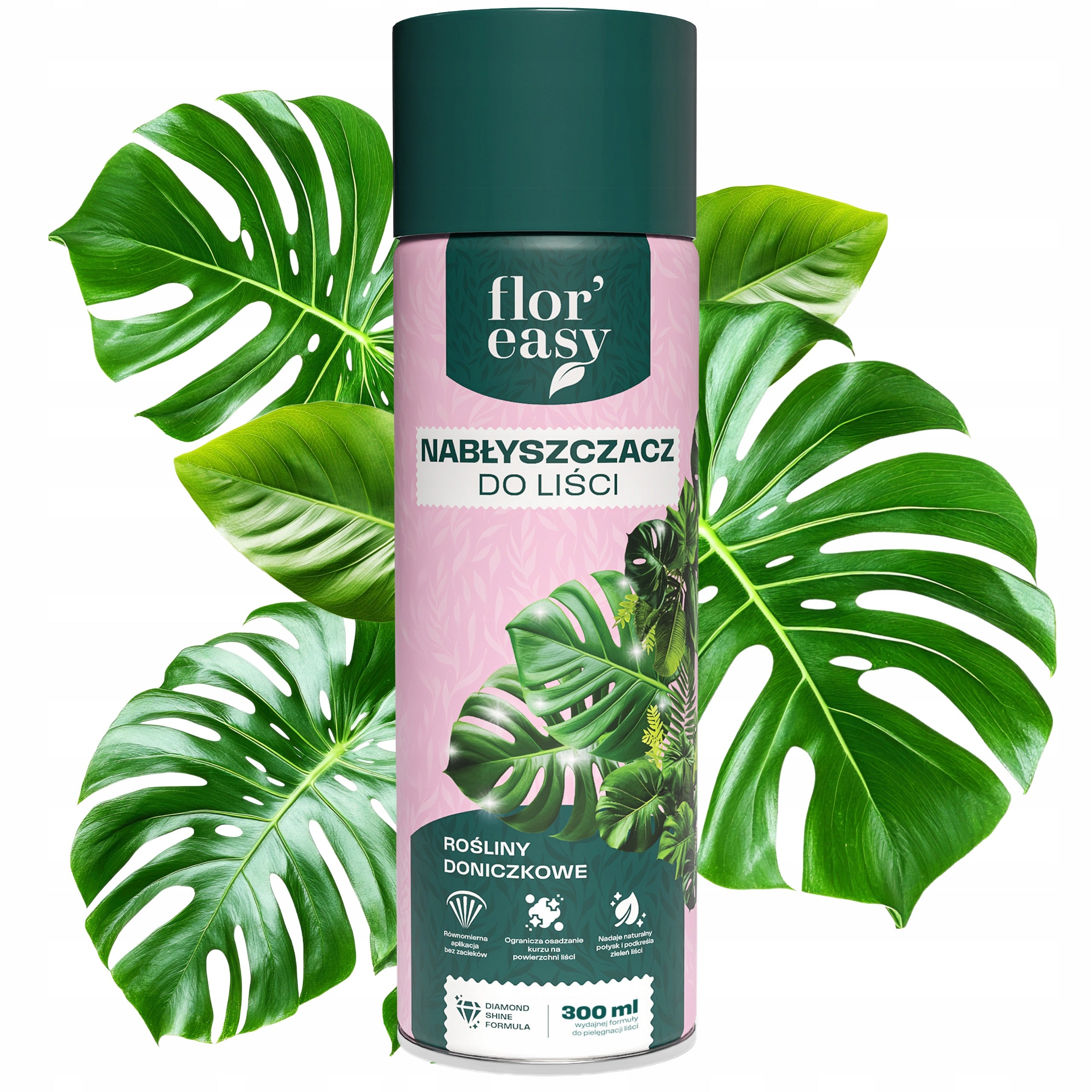 LEAF RINSE AID PREPARATION SPRAY FOR POTTED PLANTS FLOREASY 300ML