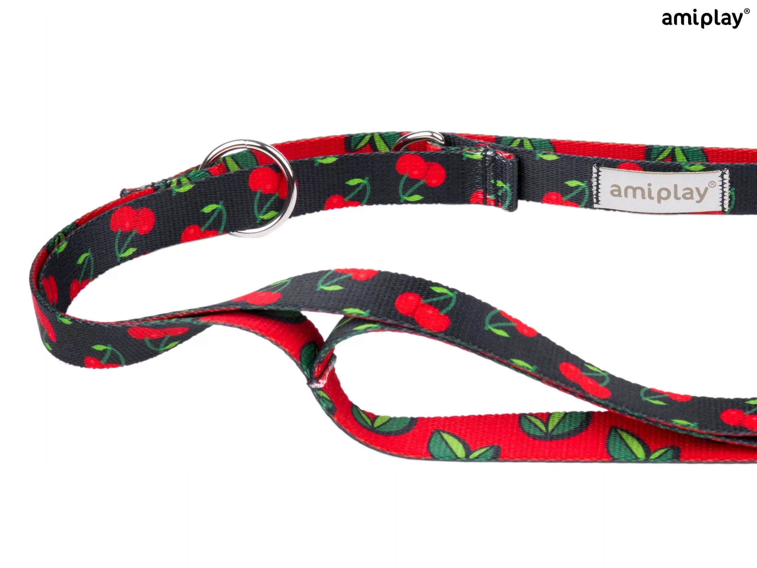 LEASH 7 IN 1 AMIPLAY BEHAPPY M 1-2M CHERRY FOR DOG EAN (GTIN) 5907563282001