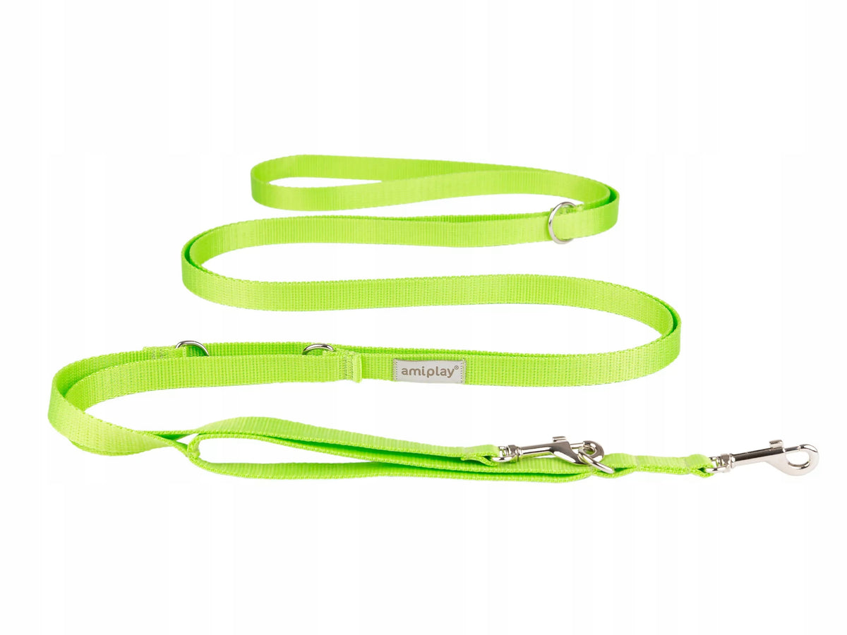 LEASH 8IN1 SAMBA AMIPLAY S GREEN FOR DOG