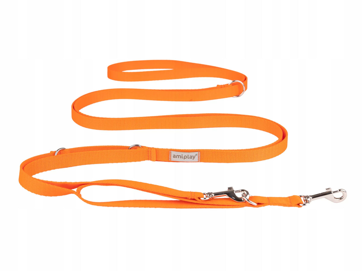 LEASH 8IN1 SAMBA AMIPLAY S ORANGE FOR DOG