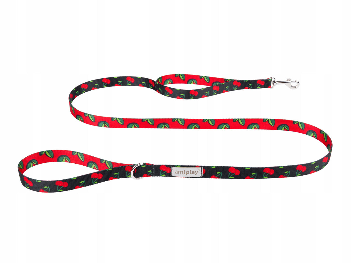 LEASH AMIPLAY BEHAPPY S 150CM CHERRY FOR DOG
