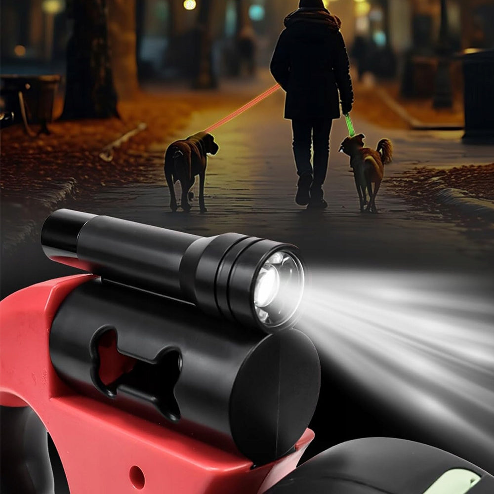 LEASH AUTOMATIC DOUBLE FOR TWO DOGS DOG FLASHLIGHT REFLECTIVE TAPE 3M Manufacturer code KFVvvgbv