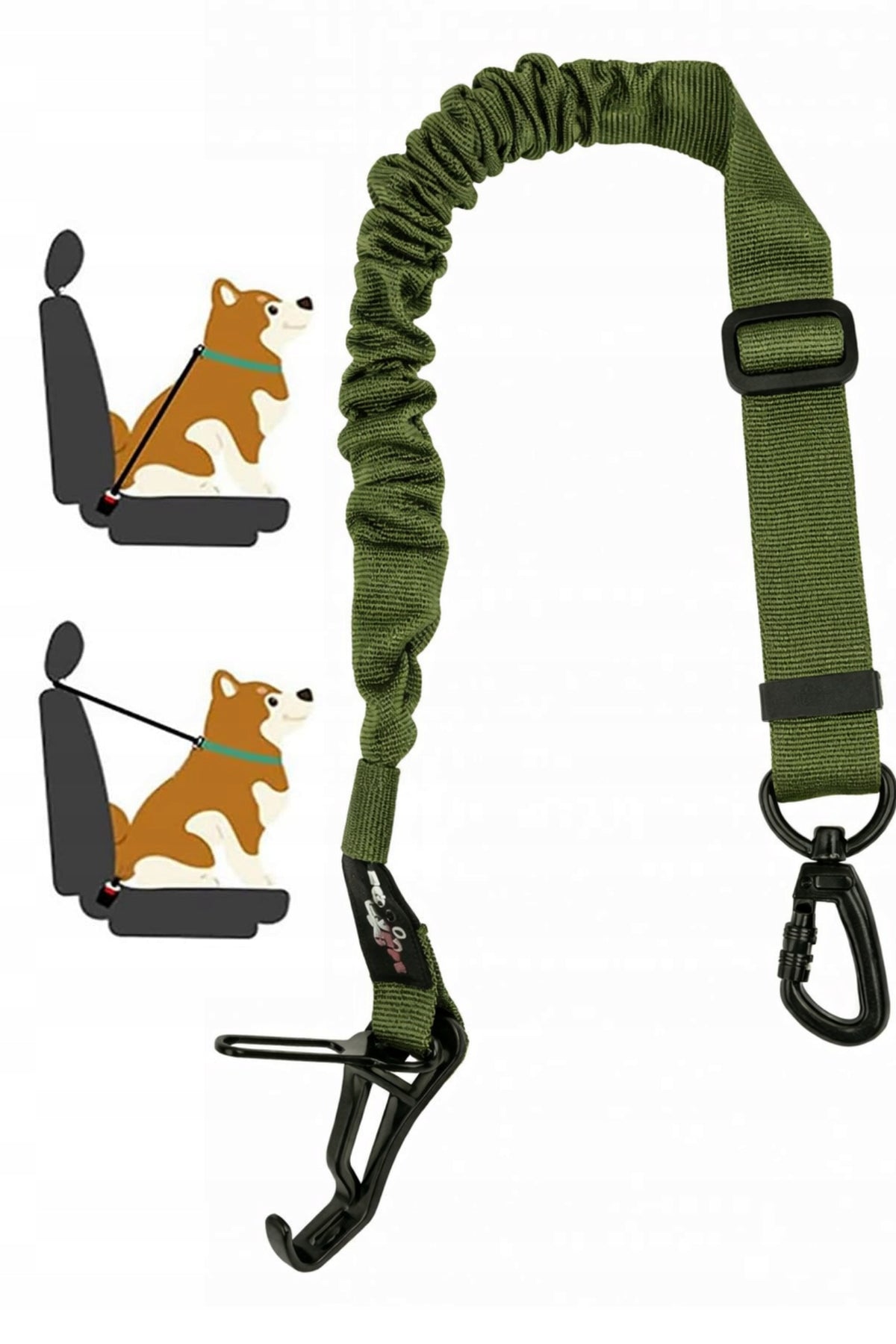 LEASH CAR SEAT BELT WITH SHOCK ABSORBER FOR DOG ISOFIX Packaging status original