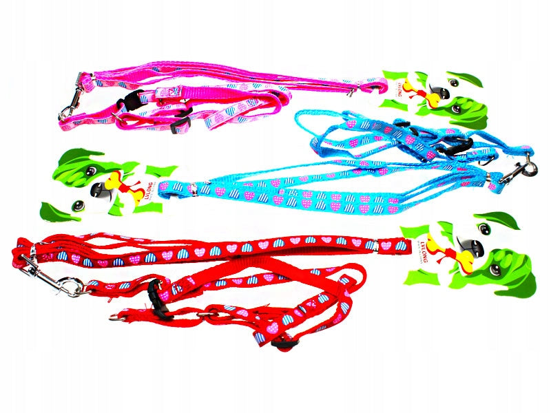 LEASH + CAT DOG HARNESS SOLID COLORS Manufacturer code 5866