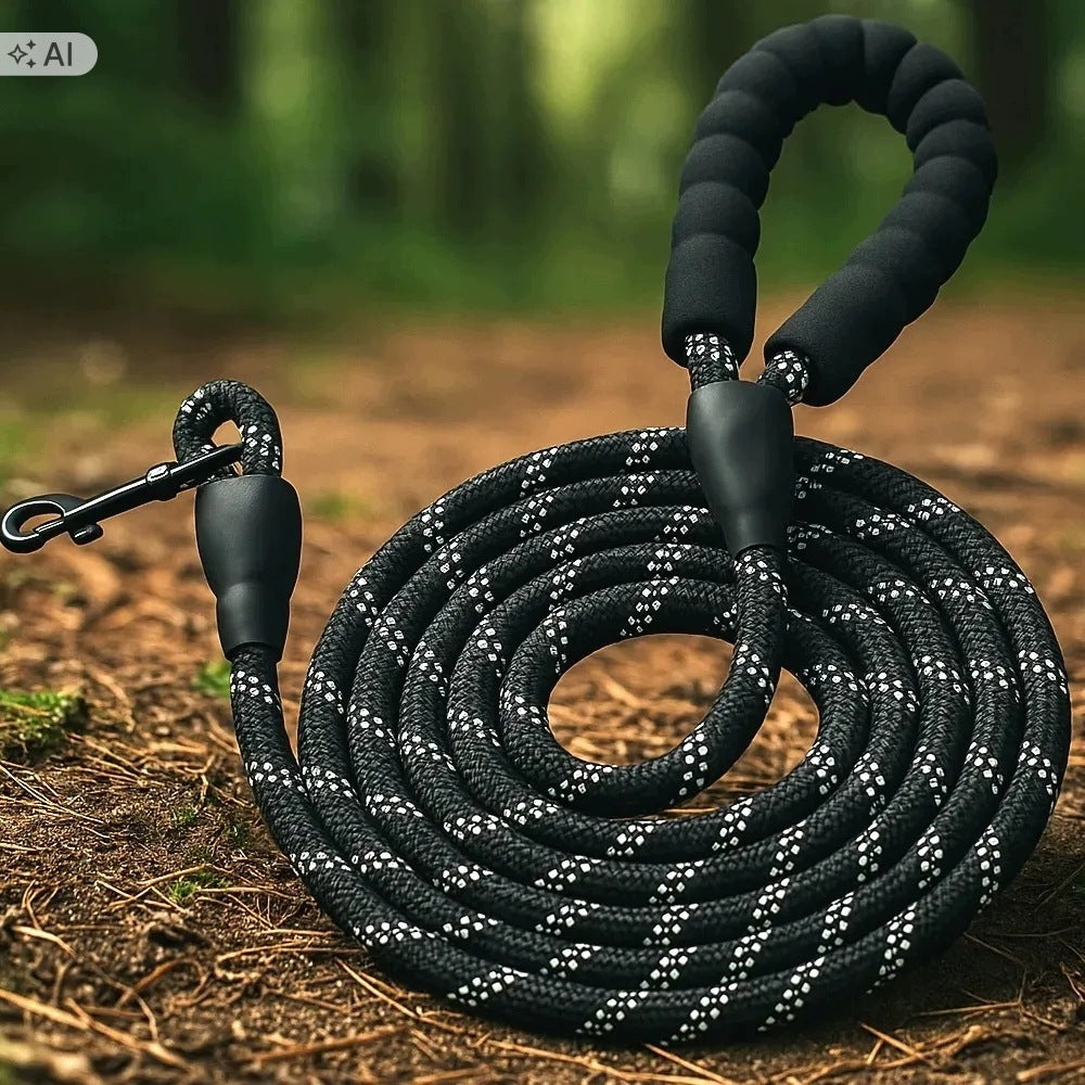 LEASH FOR BIG DOG CORD THICK STRONG REFLECTIVE FOR TRAINING 5M Packaging status original
